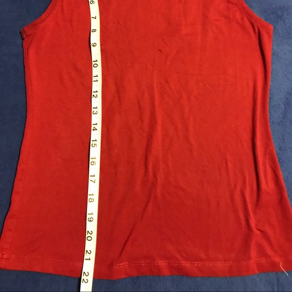  5 for $25 Red Sleeveless Shell Top Small - Picture 5 of 5